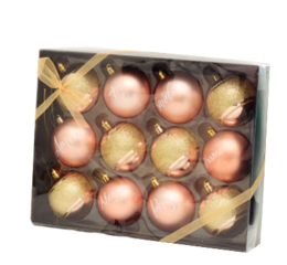 NATAL BOLA KIT CAIXA DEC.SORT.6CM C/12 NTB85010